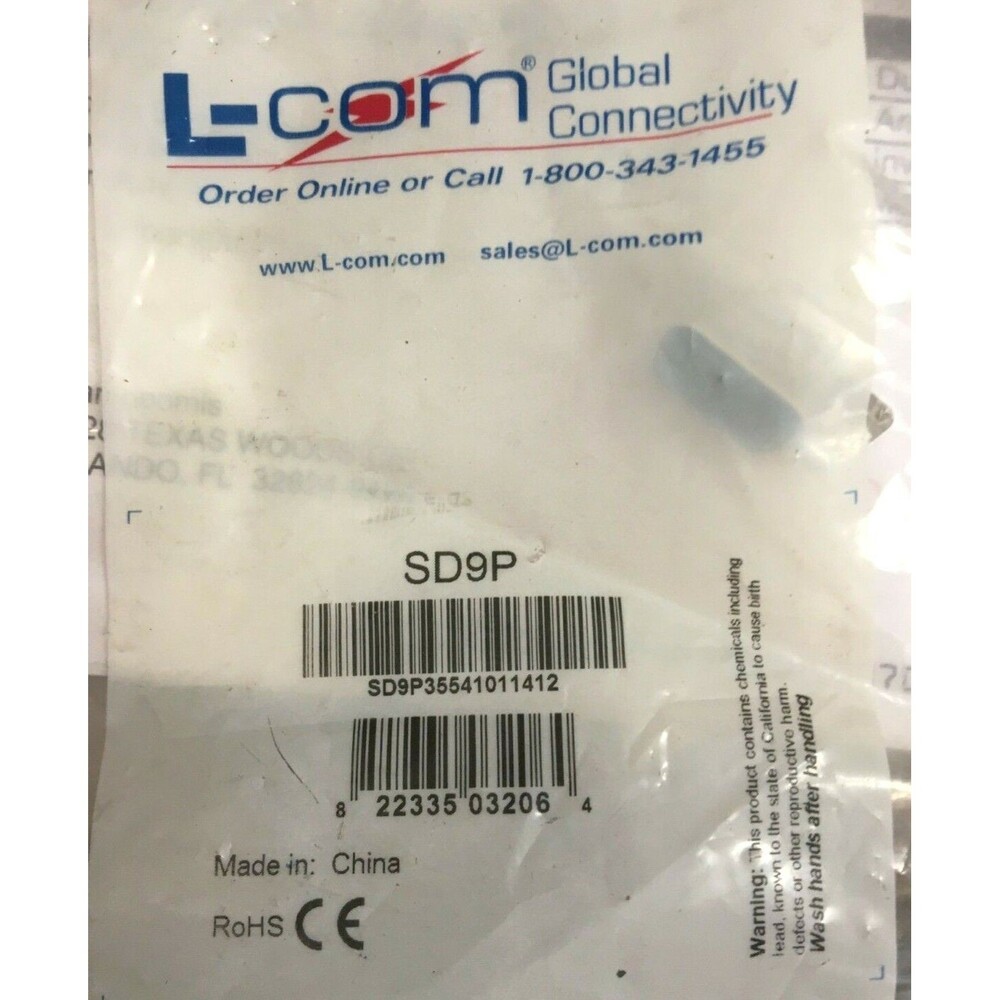 L-com Male 9 Pin SD9P NIP Free Shipping